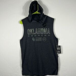 🏈🏀 “NWT” OKLAHOMA SOONERS Camo Sleeveless Hoodie Tee Military Appreciation Sz